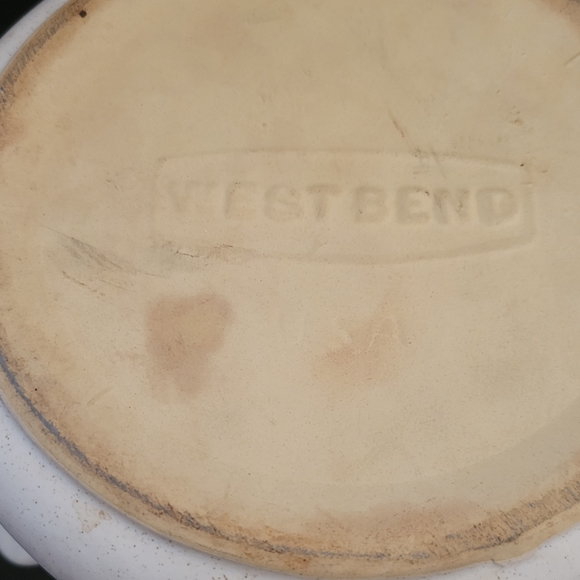 Vintage Mid Century 1950s WEST BEND USA Pottery STONEWARE. Crock or Bean Pot. - Picture 5 of 7